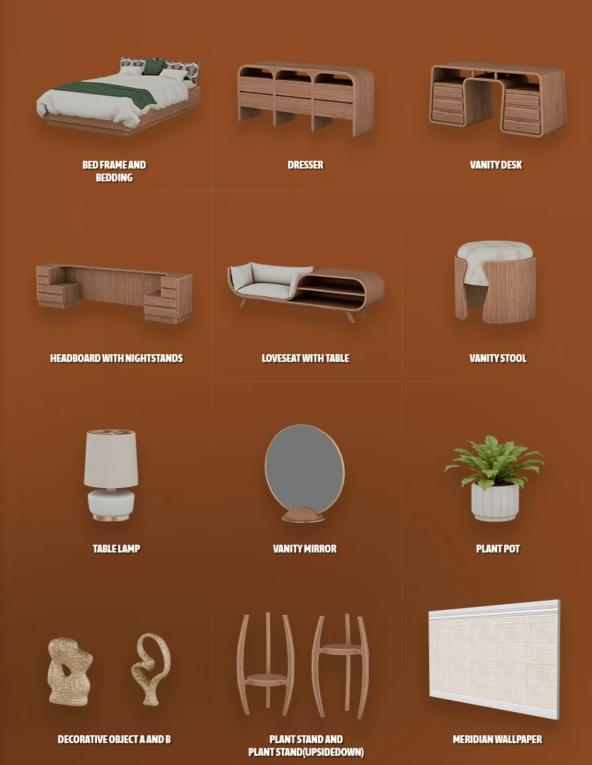 Галерея мода Набор для спальни Meridian bedroom #1